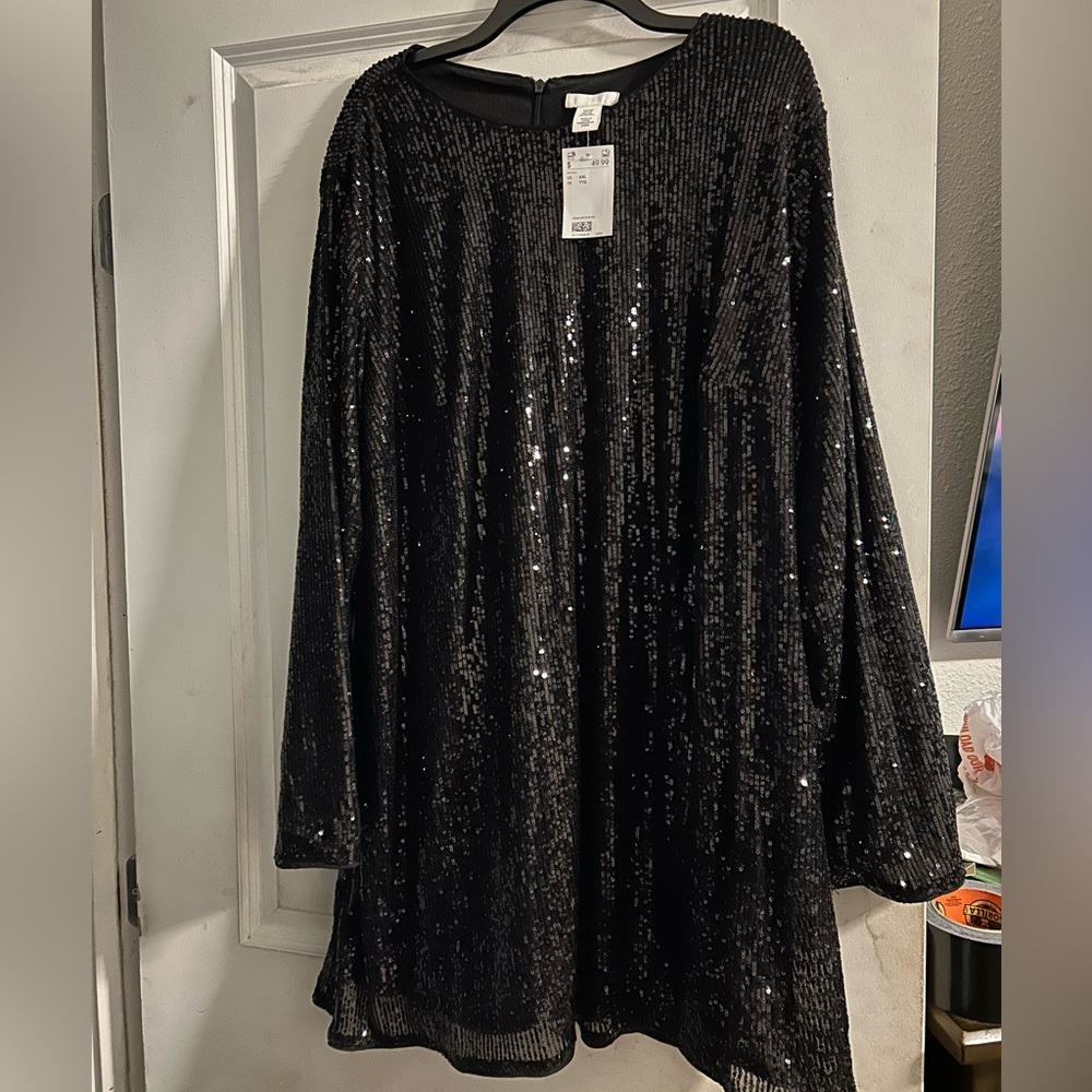 Brand new with tags XXL H&M Black Sequin Dress